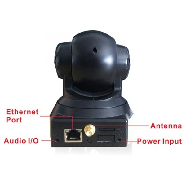 HotItem JPT3815W 1/4" CMOS Sensor MJPEG Series PT Indoor IP Camera with Built-in Microphone and Speaker (Black)