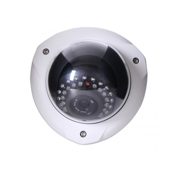 IPCC-D12 1/4-inch CMOS 720P H.264 IR-CUT Double Filter Explosion-proof Waterproof HD Network Camera (White)