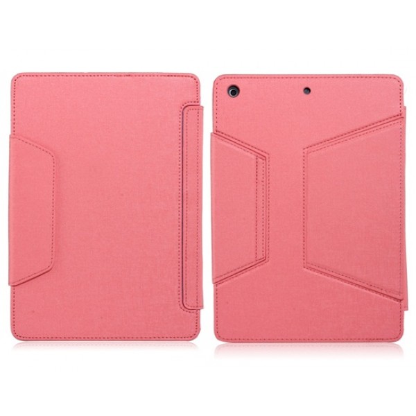 Oracle Pattern Faux Leather Flip Case with Built-in Bluetooth Keyboard for iPad Air (Pink)