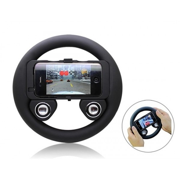 2 in 1 Game Wheel Controller and Speaker for iPhone 4