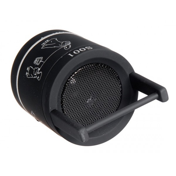 S001 Vintage Bucket Shaped Wireless Bluetooth Speaker with TF Card Reader (Black)