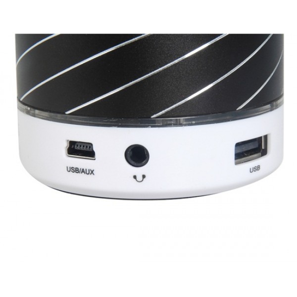 S07U Portable Bluetooth 3.0 Wireless Speaker with Hands-free Call, LED Light & TF Reader/USB Flash Drive (Black)